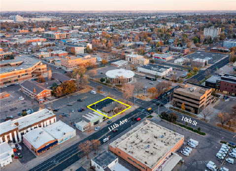 Office-Financial For Lease-930 11th Ave, Greeley, CO-Aerial looking Southeast