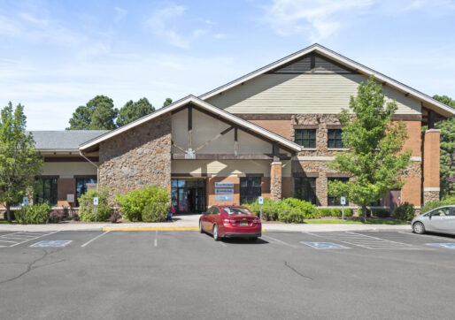 Office For Lease-1750 S Woodlands Village Blvd, Flagstaff, AZ - Entrance from parking lot