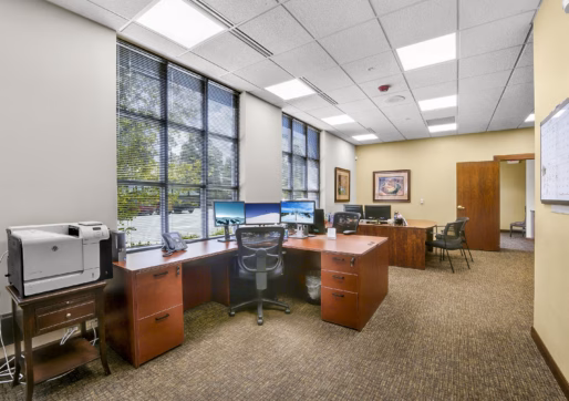 Suite 125 - Open Work Area with desk stations