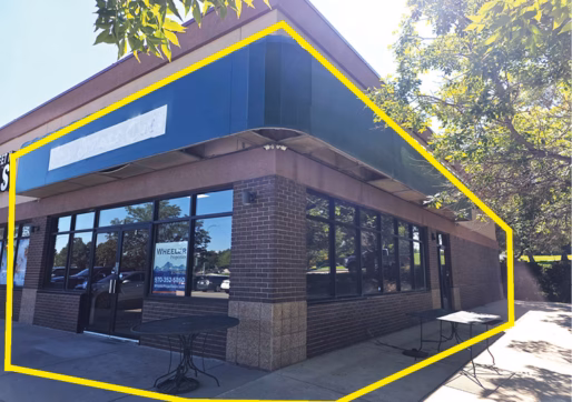 For Lease-5750 W 10th St, Unit A, Greeley, CO 80634-Exterior of unit with outline