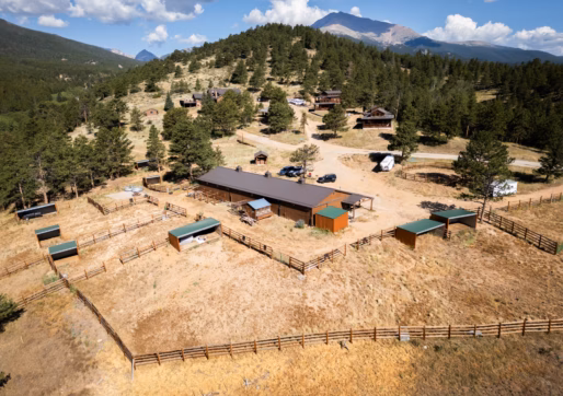 For Lease-15747 State Hwy 7, Lyons, CO-The Barn & Paddocks-Exterior Aerial Photo-62.48-Acres of Mountain Perfection